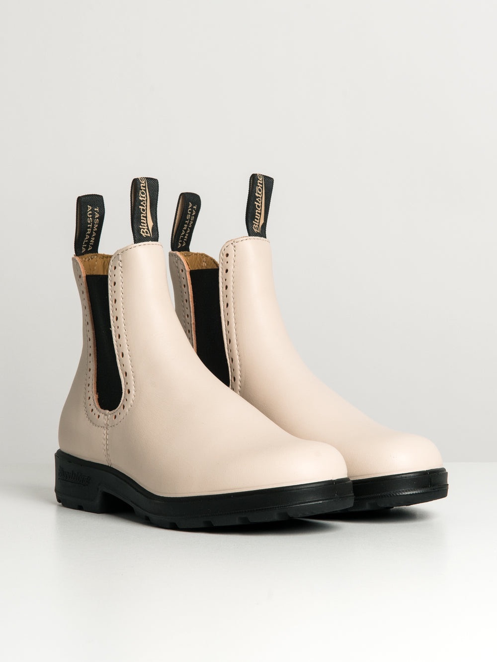 Blundstone • 2156 Women's High Top Chelsea Boots in Pearl cream leather pull on